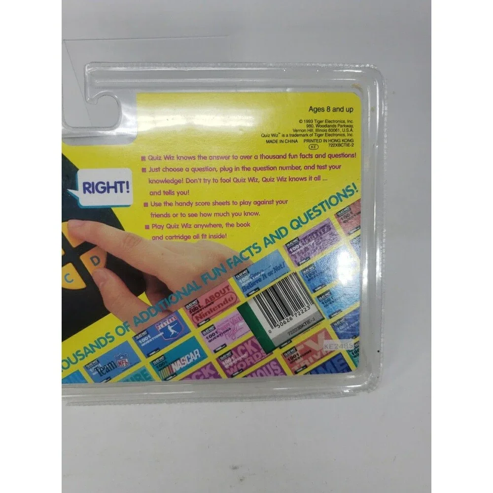 VTG Tiger Quiz Wiz 1001 Questions Greatest Sports Legends Cartridge & Book 4